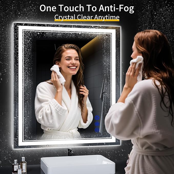 40"x36" LED Bathroom Mirror - Image 4