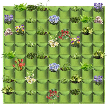 LITLANDSTAR Hanging Vertical Wall Planter, 72 Pockets, 100cm x 100cm, by LITLANDSTAR