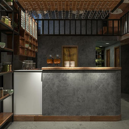 3yecao 16"×197" Extra Thick Dark Blue Grey Concrete Wallpaper Peel and Stick - Image 5