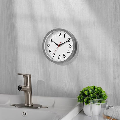 AKCISOT Wall Clock 8 Inch Silent Non-Ticking Modern Clocks Battery Operated - Image 5