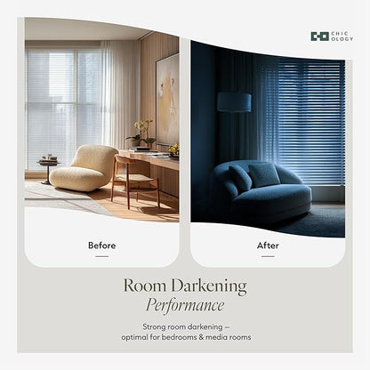 CHICOLOGY Mini Blinds, Window Shade, Midnight White - Image 2