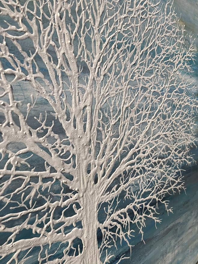 Yihui Arts Abstract Landscape Canvas Art Hand Painted 3D Tree Paintings - Image 3