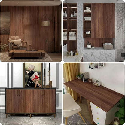 48x354 inch Large Walnut Wood Contact Paper Peel and Stick Wood Wallpaper - Image 8