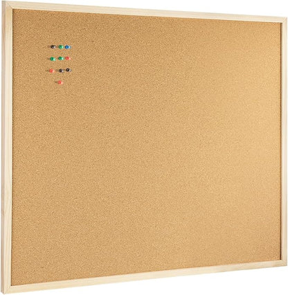 OWLKELA 24'' x 36'' Cork Board Bulletin Board, Wooden Framed Corkboard by OWLKELA