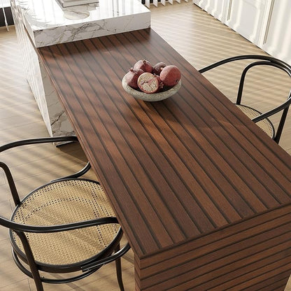 VEELIKE Walnut Wooden Slat Wallpaper Peel and Stick Waterproof Dark Wood - Image 6