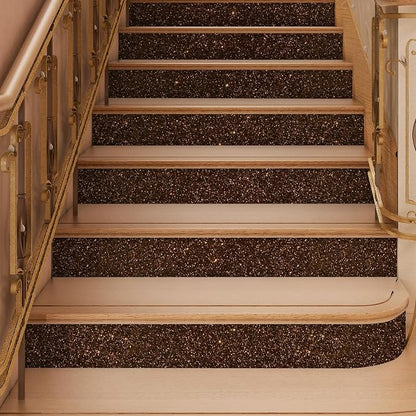 CHIHUT Dark Brown Glitter Peel and Stick Wallpaper Brown Glitter Contact Paper - Image 6