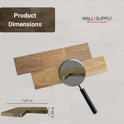 Wall!Supply 3D Wall Panels – Reclaimed Squared Asian Teak Wood – Home Decor - Image 6