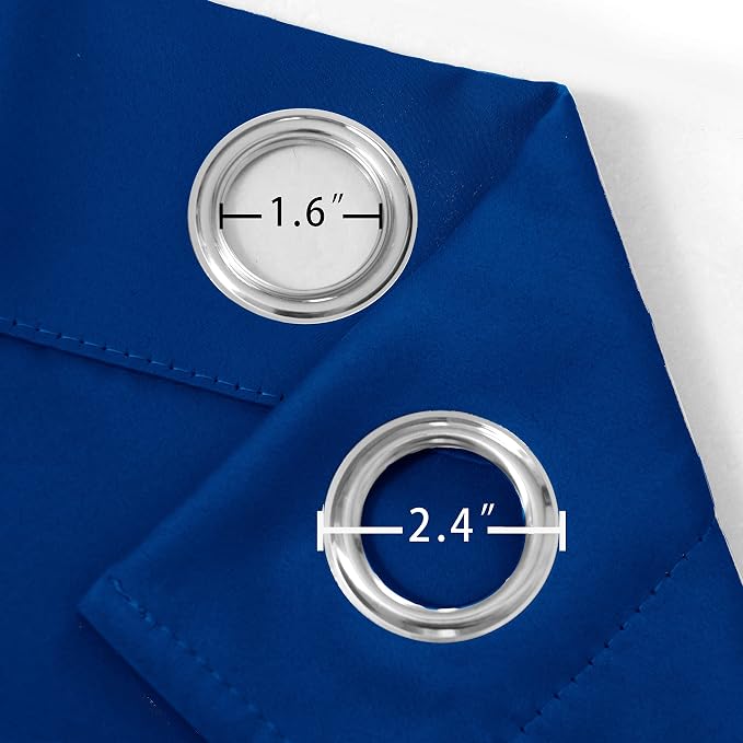 LEMOMO Blackout Curtains 66 x 95 inch/Royal Blue Curtains Set of 2 - Image 6