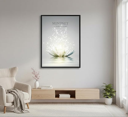 Floating Framed Zen Wall Art, Just Breathe Picture Poster - Image 5