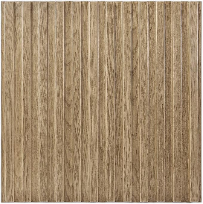 Art3d Slat Wall Panel, 3D Fluted Textured Panel 12-Tile 19.7 x 19.7in. - Image 2