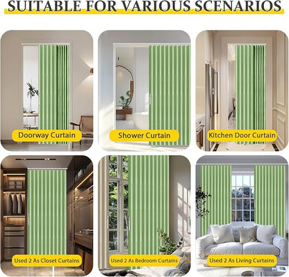 AJAZZ 100% Blackout Magnetic Door Curtain Accordion Doors Interior Folding - Image 5