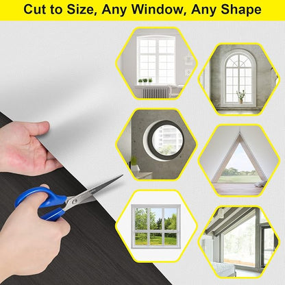 FADOTY Blackout Curtains for Bedroom, Portable 100% Black Out Window Cover Film - Image 5
