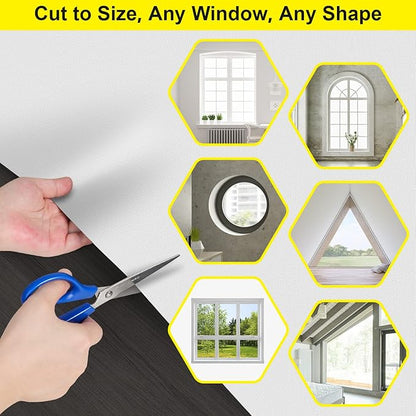 FADOTY Cuttable Blackout Shades Fabric Sheet, Portable 100% Black Out Window - Image 5