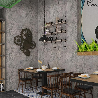 BAYYA Extra Wide Concrete Textured Wallpaper Peel Stick Light Grey Matte - Image 4