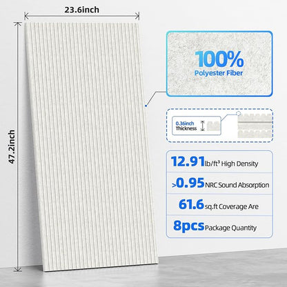 8 Pack Large Acoustic Panels Sound Absorbing - Image 6