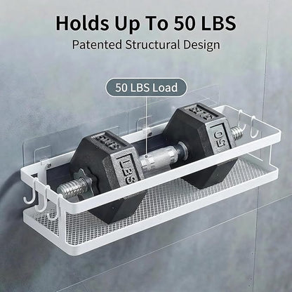 PUSDON 2-Pack 16.5" Extra Long Slim Shower Caddy, Adhesive Wall Mount Bathroom - Image 5