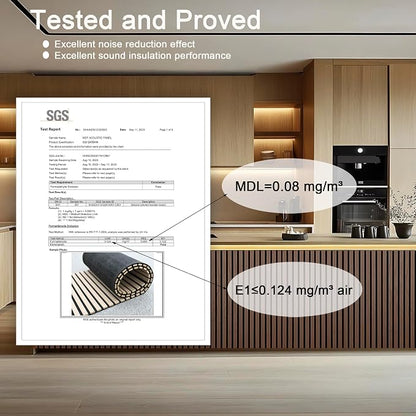 94.5 x 23.6 in Acoustic Wood Wall Panels, 3D Flexible Soundproof Absorbing - Image 4