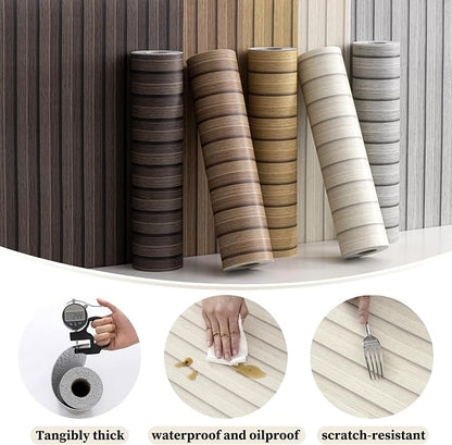 Peel and Stick PVC Slat Wall Panels, Wood Grain Self-Adhesive Soundproof - Image 6
