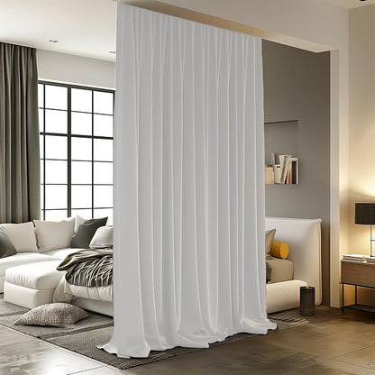 Room Divider Curtains for Ceiling Track Rod, 8.3 ft Wide x 7 ft Tall, 1 Panel by RoomDarkning