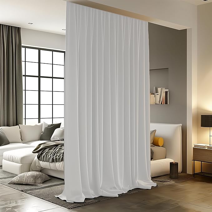Room Divider Curtains for Ceiling Track Rod, 4.3 ft Wide x 8 ft Tall, 1 Panel by RoomDarkning