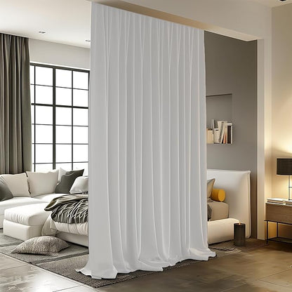Room Divider Curtains for Ceiling Track Rod, 15 ft Wide x 7 ft Tall, 1 Panel by RoomDarkning