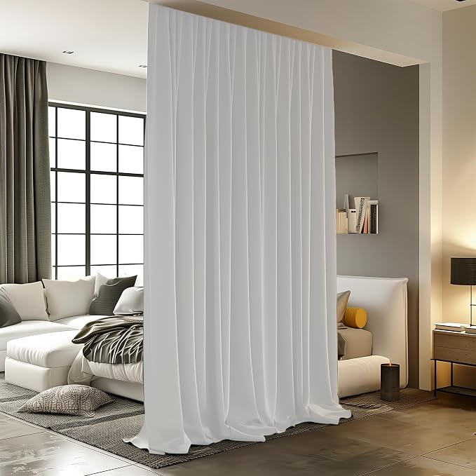 Room Divider Curtains for Ceiling Track Rod, 12.5 ft Wide x 7 ft Tall, 1 Panel by RoomDarkning
