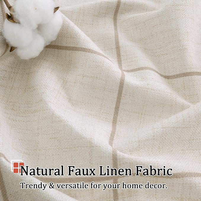 Lajode Plaid Patterned Curtains Thermal Insulated - Image 5