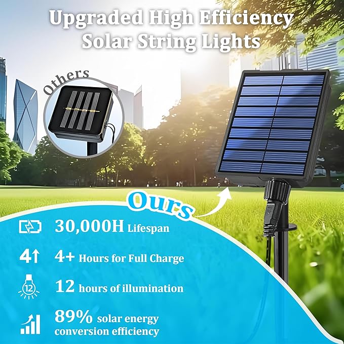 2-Pack 200FT Solar String Lights for Outside, 600 LED Extra-Bright Solar Light Outdoor with 19 Modes & Timer, Waterproof Fairy Solar Lights for Garden Patio Tree Christmas Decorations (Cool White)