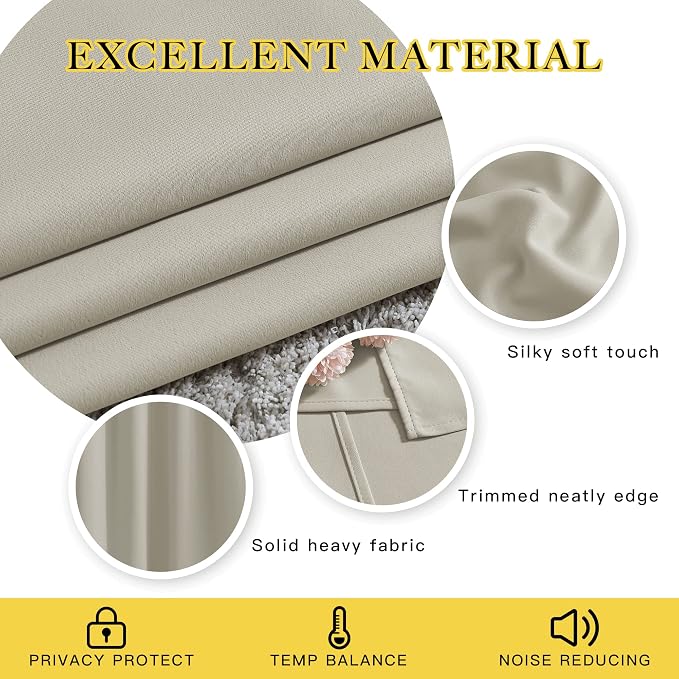 NICETOWN Natural Blackout Living Room Curtain - Image 5