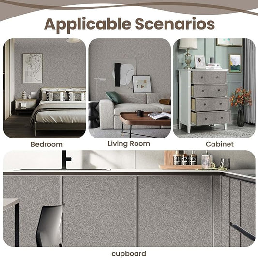 Taupe Peel and Stick Self Adhesive Wallpaper - Image 2