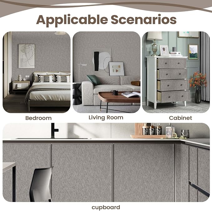 Abyssaly Taupe Peel and Stick Self Adhesive Wallpaper - Image 3