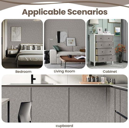 Abyssaly Taupe Peel and Stick Self Adhesive Wallpaper - Image 3