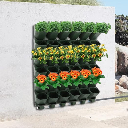 Self Watering Planters with Timer and Rain Sensor, 36-Pocket Wall Mounted - Image 3