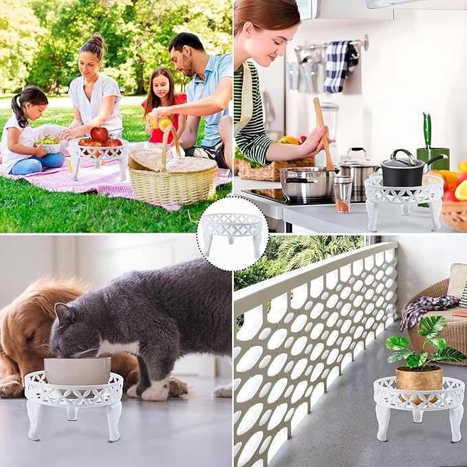 2 Pack White Plant Stand, Metal Plant Stands Outdoor Indoor, Anti-Rust Planter Stands Plant Shelf, Flower Pot Stands for Multiple Plants,Display Shelves Potted Plant Holders for Garden Patio