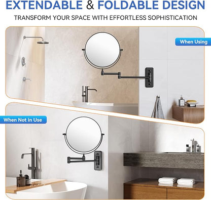 Auxmir 1X/30X Wall Mounted Makeup Mirror, Double Sided Magnifying Mirror - Image 7