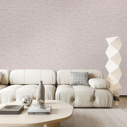 Beige Grasscloth Peel and Stick Wallpaper, Modern Textured Wallpaper 15.75inch - Image 4