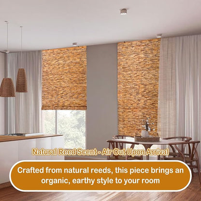 DoubleFill 3 Pcs Bamboo Shades Outdoor Reed Roll Up Blinds 48" W x 72" H - Image 5