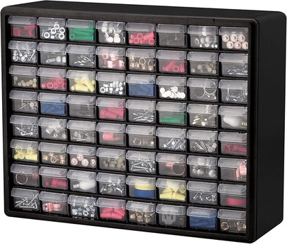 Akro-Mils 64-Drawer Plastic Storage Cabinet, 20-Inch W x 6-Inch D x 16-Inch H | - Image 10