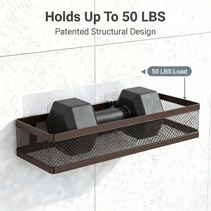 PUSDON 16.5-Inch Extra Long Slim Mesh Shower Caddy, Wall Mounted Bathroom - Image 6