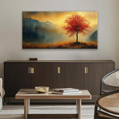 Suconvng Modern Wall Art For Living Room Painting Modern Gold Landscape Canvas - Image 5