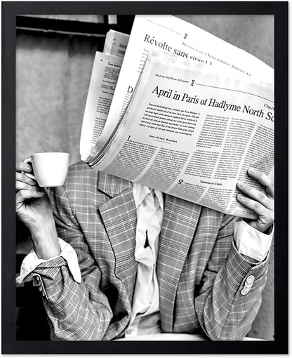 Poster Master Woman Reading Newspaper by PosterMaster