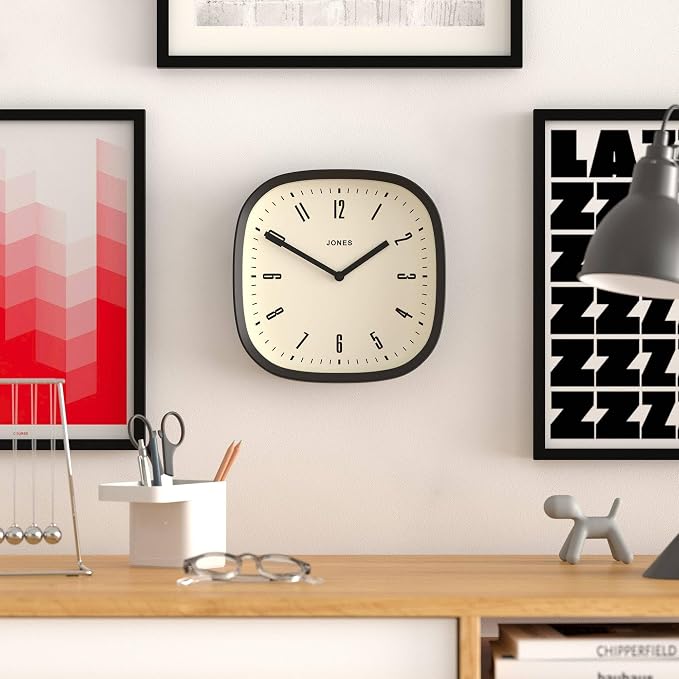 JONES CLOCKS® Marvel wall Clock | Modern Retro Rounded Square Clock | 10 inch | - Image 3