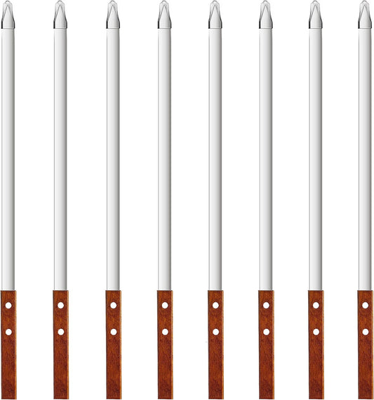 23.6 Inch Skewers for Kabobs 0.62 Inch Wide Kebab Skewer 8 Pack Reusable Metal Skewers for Grilling Long Kebab Stick Large Size Heavy Duty Kabob Sticks BBQ Skewer Set Stainless Steel.