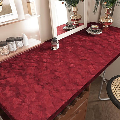 Wallercity Deep Red Velvet Peel and Stick Wallpaper Flocking Fabric Contact - Image 4