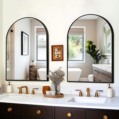FICTOR Bathroom Mirror for Wall, Arched Vanity Bathroom Mirror for Over Sink - Image 3