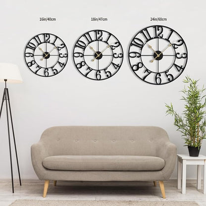 LEIKE Large Wall Clock, 18.5" Silent Non-Ticking, Battery Operated, Decorative - Image 5