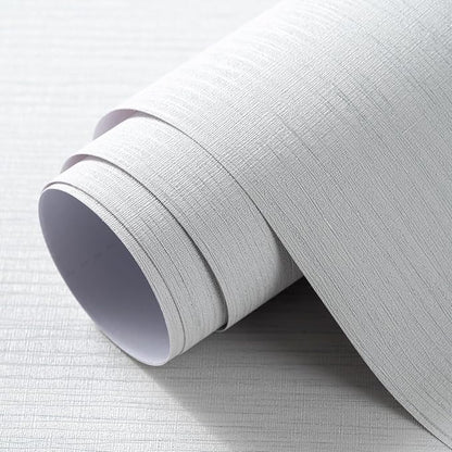 Grasscloth Textured Wallpaper White Gray Linen Thick 24" X 394" Fabric Contact by osayhome