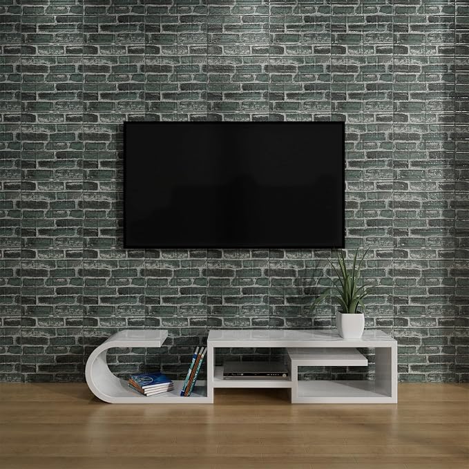 3D Wall Panels Peel and Stick in Green，20 PCS XPE Foam 3D Wallpaper, Faux Brick - Image 7