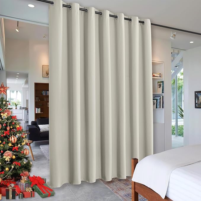 RYB Home Blackout Room Divider Curtain, Soundproof Privacy Screen Curtains by RYBHOME