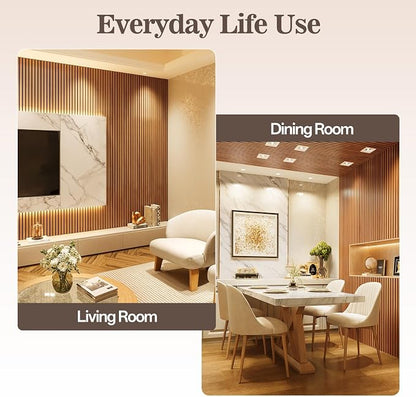 4 Pack Wood Panels for Wall, 94.4" x 12.8" Acoustic Wood Slat Wall Panel for - Image 3
